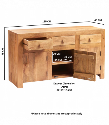 Toko Light Mango Large Sideboard
