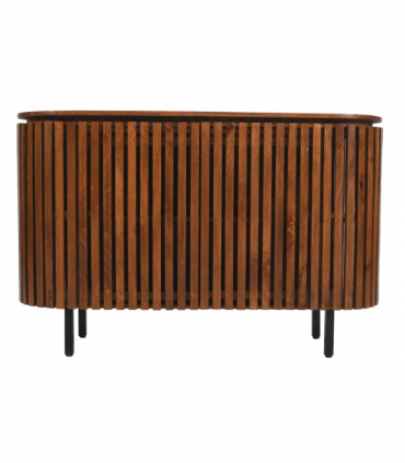 Slatted Mango Wood Large 2 Doors Sideboard