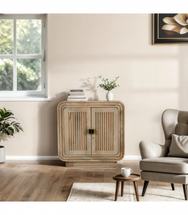 Hudson Carved Mango Wood Mini Sideboard