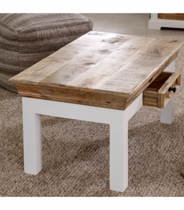Alfie Coffee Table With Drawer Solid Mango Wood