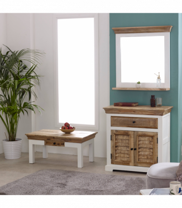 Alfie Coffee Table With Drawer Solid Mango Wood