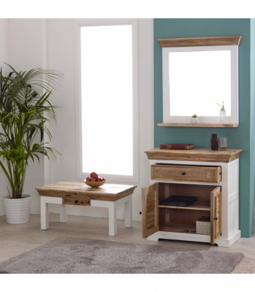 Alfie Coffee Table With Drawer Solid Mango Wood