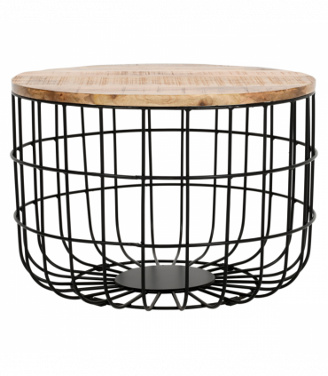 Surrey Solid Wood & Metal Wire Coffee Table