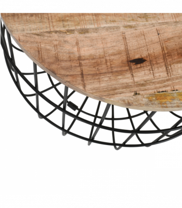 Surrey Solid Wood & Metal Wire Coffee Table