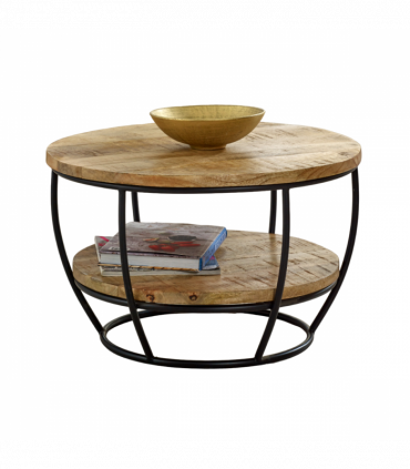 Surrey Solid Wood & Metal Coffee Table With Shelf