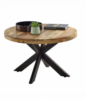 Surrey Solid Wood Coffee Table With Metal Spider Legs