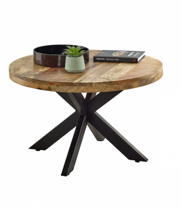Surrey Solid Wood Coffee Table With Metal Spider Legs
