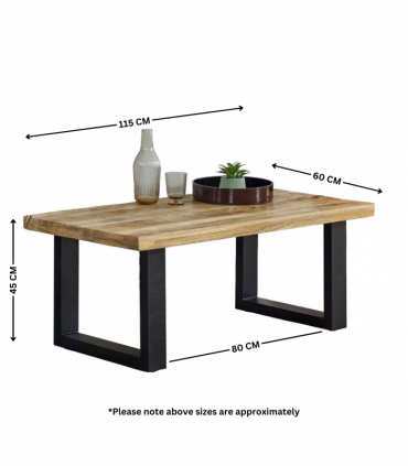 Surrey Solid Wood & Metal Coffee Table