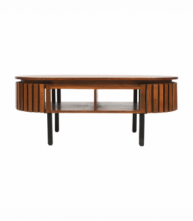 Slatted Mango Wood Rectangular Coffee Table
