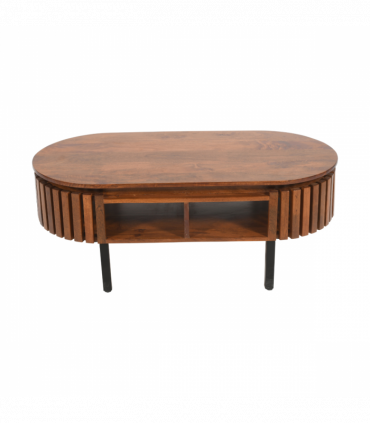 Slatted Mango Wood Rectangular Coffee Table