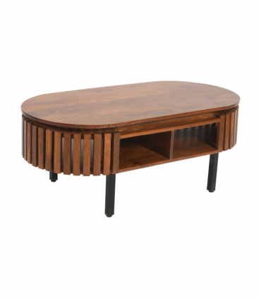 Slatted Mango Wood Rectangular Coffee Table