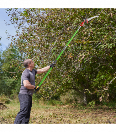 26ft Manual Pole Saw, Lightweight Tree Trimmers Long Handle Pruner Set, Sharp Steel Blade and Scissors Pole Saw for Trimming Palm, Pear Tree, Fir Tree, Other High Trees and Shrubs