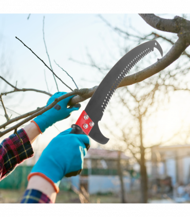 26ft Manual Pole Saw, Lightweight Tree Trimmers Long Handle Pruner Set, Sharp Steel Blade and Scissors Pole Saw for Trimming Palm, Pear Tree, Fir Tree, Other High Trees and Shrubs