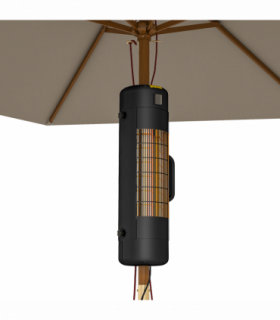Outsunny Electric Parasol Mounted Patio Heater, Outdoor Heater w/ 2 Setting