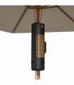 Outsunny Electric Parasol Mounted Patio Heater, Outdoor Heater w/ 2 Setting