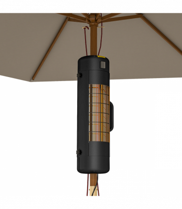 Outsunny Electric Parasol Mounted Patio Heater, Outdoor Heater w/ 2 Setting