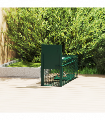 Outsunny Single Door Rat Trap for Small Animals, Dark Green
