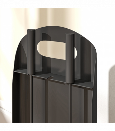 Outsunny 4 PCS Fireplace Companion Set, Metal Fireside Companion Set, Black