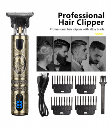 Small LCD Screen Display Professional Men Cordless Hair Clippers Beard Trimmer Cutting Machine Kit
