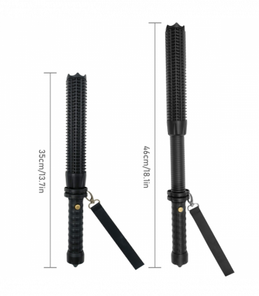 USB Rechargeable LED Flashlight Retractable Torch 3-Mode Zoomable Security Light Outdoor Flashlight Set