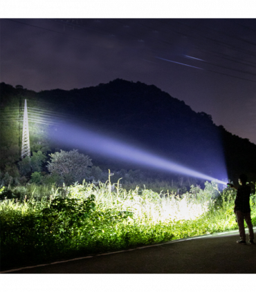 USB Rechargeable LED Flashlight Retractable Torch 3-Mode Zoomable Security Light Outdoor Flashlight Set