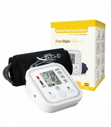 LCD Digital Automatic Blood Pressure Monitor Upper Arm BP Heart Rate Machine Voice Talking BP Monitor