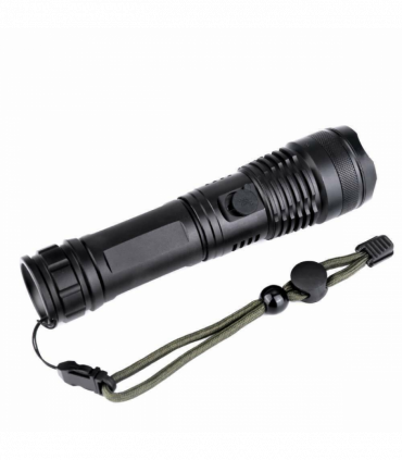 One Set USB Rechargeable LED Flashlight 5-Mode Outdoor Camping Hiking Flashlight W/Box