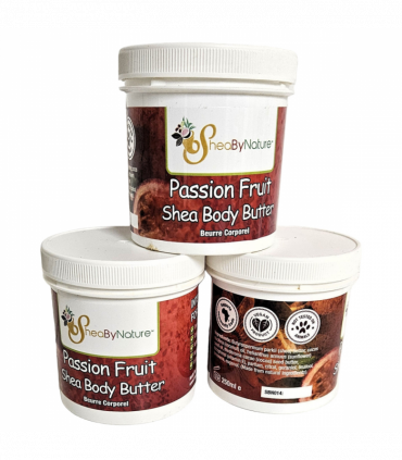 3 Pots of Sheabynature Passion Fruit Body butter Shea body butter - Intesive moisturiser for very dry skin.250g bigger tub