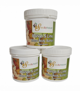 3 Pots of Sheabynature Mango & Lime Body butter Shea body butter - Intesive moisturiser for very dry skin.250g  tub