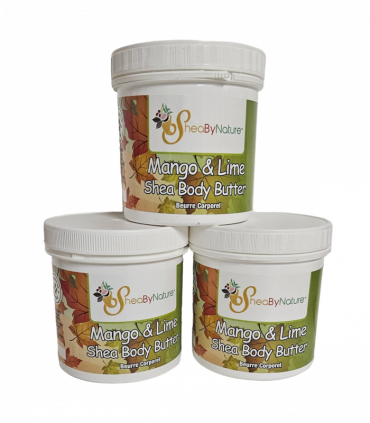 3 Pots of Sheabynature Mango & Lime Body butter Shea body butter - Intesive moisturiser for very dry skin.250g  tub