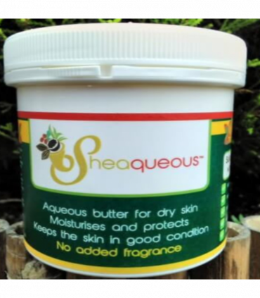10  Pots of Sheaqueous Aqueous Cream with Organic Shea Butter, Almond Oil, cocoa butter, vitamin E. A natural aqueous cream for very dry skin, for Sensitive Skin, Children, Eczema prone skin , Use in Pregnancy for expanding tummy NO ADDED FRAGRANCE