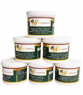 6 Pots of Sheaqueous Aqueous Cream with Organic Shea Butter, Almond Oil, cocoa butter, vitamin E. A natural aqueous cream for very dry skin, for Sensitive Skin, Children, Eczema prone skin , Use in Pregnancy for expanding tummy NO ADDED FRAGRANCE