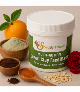 Multi-action Anti-Ageing French Green Clay Face Mask for Brightening, Revitalizing, Deep Cleanse, Detoxifying, Lifting and Exfoliating 200ml