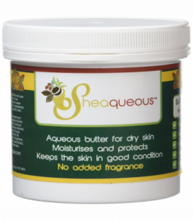 Sheaqueous Aqueous Cream with unrefined Shea Butter, Almond Oil, cocoa butter, vitamin E. A natural aqueous cream for very dry skin, for Sensitive Skin, Babies, Children, Eczema prone skin , Use in Pregnancy for expanding tummy NO ADDED FRAGRANCE