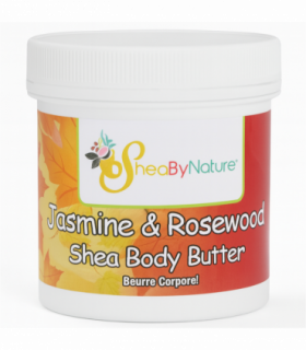 Sheabynature's Jasmine & Rosewood Body Butter with Organic Unrefined Fairly-traded Shea Butter, Cocoa butter and Vitamin E 250g e