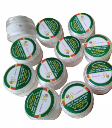 20ml Sheaqueous Body Lotion  with Organic Shea Butter, Almond Oil, cocoa butter, vitamin E. A natural aqueous butter for very dry skin, No added  Fragrance, for Sensitive Skin, Babies, Children, Eczema prone skin