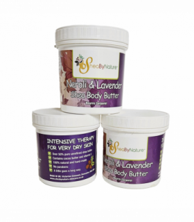 SheaByNature Shea Body Butter – Neroli & Lavender – 250g- Intesive moisturiser for very dry skin x 3 pots