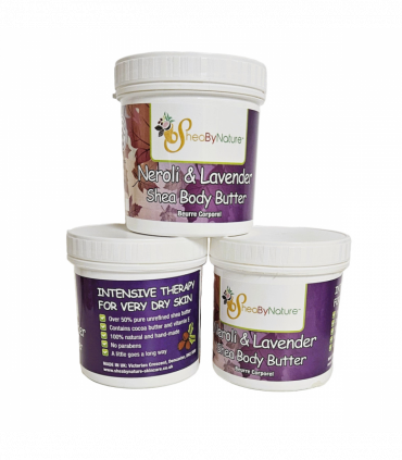SheaByNature Shea Body Butter – Neroli & Lavender – 250g- Intesive moisturiser for very dry skin x 3 pots