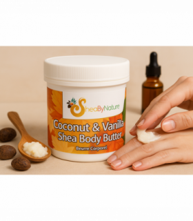 Coconut & Vanilla Shea Butter Body Butter Intensive Therapy for Very Dry Sensitive Skin, with Cocoa Butter and Vitamin E 250g