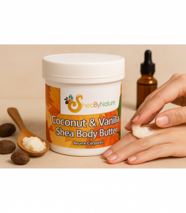 Coconut & Vanilla Shea Butter Body Butter Intensive Therapy for Very Dry Sensitive Skin, with Cocoa Butter and Vitamin E 250g