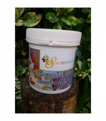 Sheabynature Cedarwood & Patchouli Shea Butter Body Butter with Coconut Oil and Cocoa Butter , Natural Skincare Product for Dry Skin 250g