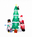 2.25M Lighted Christmas Inflatable Decoration, Inflatable Christmas Tree with Santa and Snowman, Funny Blow Up Yard Decorations with Built-in LED Lights for Holiday Party Front Yard Lawn Garden Decor
