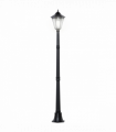 1.9M Garden Lamp Post Light, IP44 Outdoor LED Solar Powered Black