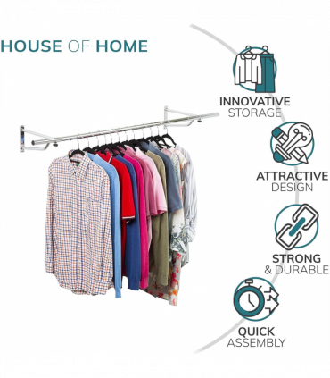 4ft Garment Rail In Black Powder Coating