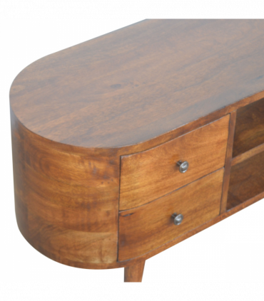 Artisan Furniture Solid Wood Chestnut Rounded Entertainment Unit