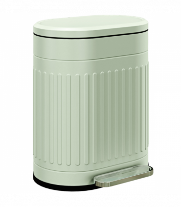 HOMCOM 20L Pedal Bin, Metal Kitchen Bin with Soft-close Lid, Light Green