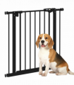 PawHut Adjustable Safety Gate w/ 1 Extensions and Four Adjustable Screws, Black