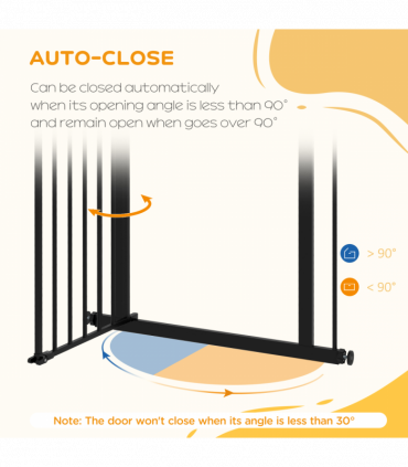 PawHut Adjustable Safety Gate w/ 1 Extensions and Four Adjustable Screws, Black