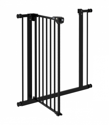 PawHut Adjustable Safety Gate w/ 1 Extensions and Four Adjustable Screws, Black