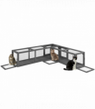 PawHut Cat Tunnel, 250cm Extra Long Wooden Cat Play Tunnel with 8 Doors Grey